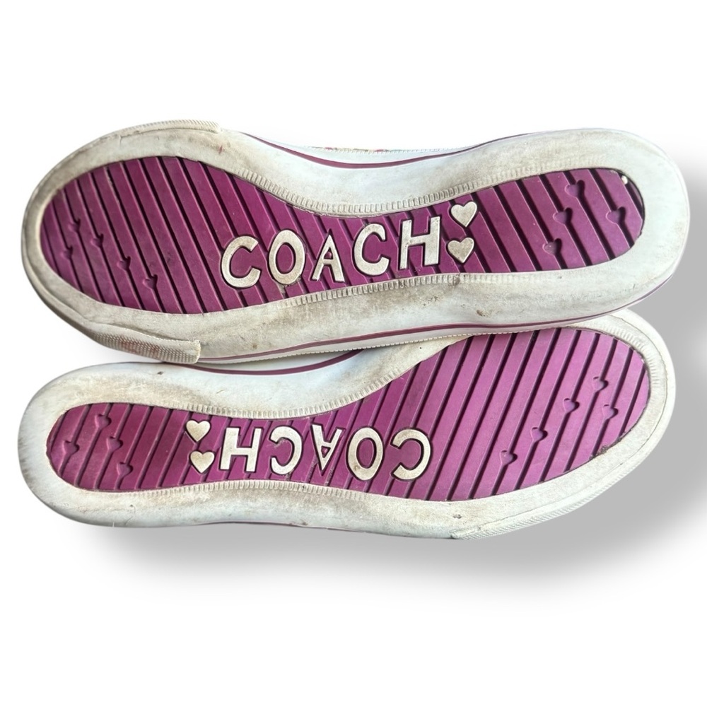 Coach 🪢 RARE, Bev Poppy Multicolor Colorful Slip-On Laceless Sneakers Size 7.5 - Picture 6 of 9